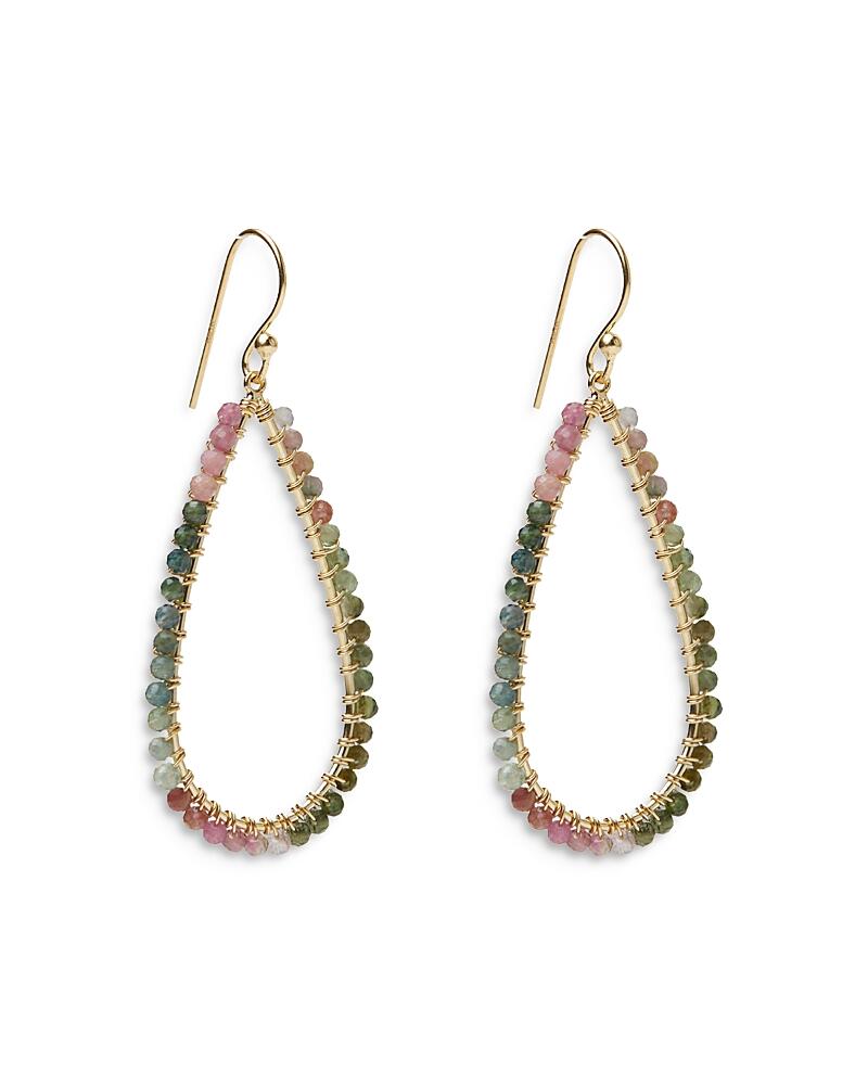 Argento Vivo Multicolor Tourmaline Beaded Drop Earrings Cover