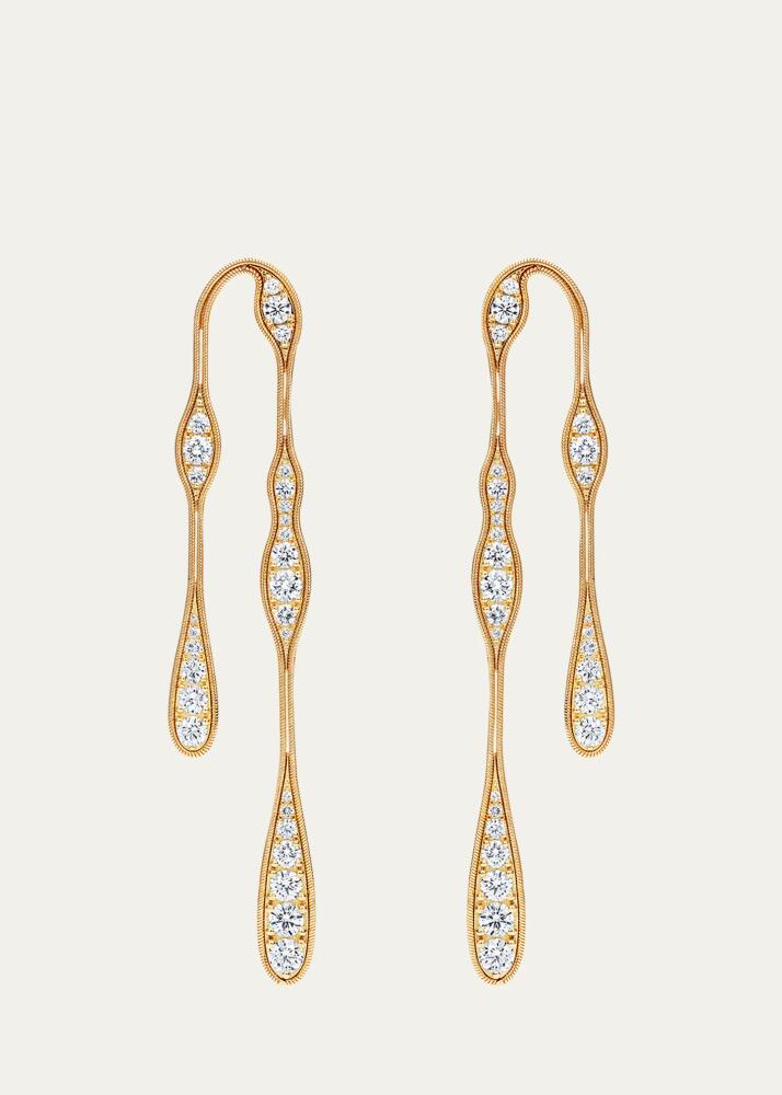 Fernando Jorge 18K Yellow Gold Fluid Diamonds Doubled Earrings Cover