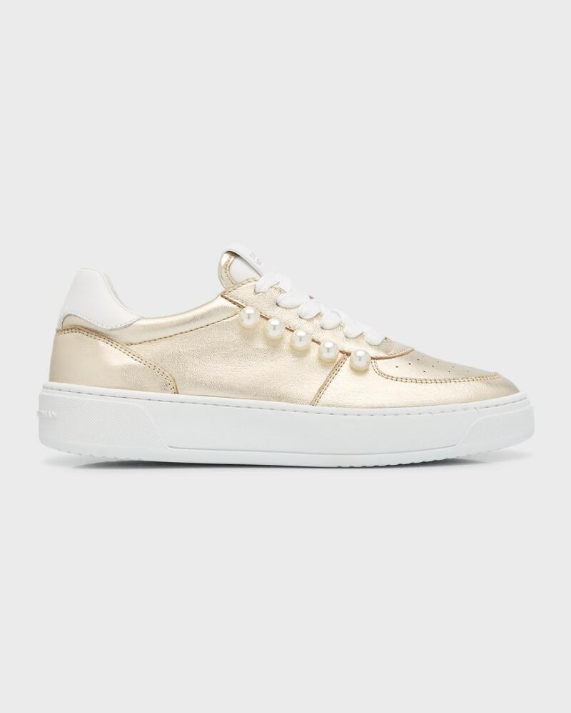 Stuart Weitzman Metallic Pearly Low-Top Sneakers Cover