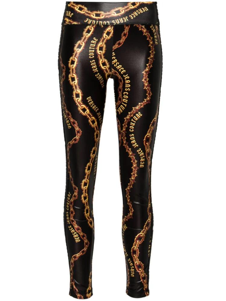 Versace Jeans Couture chain-print leggings - Black Cover