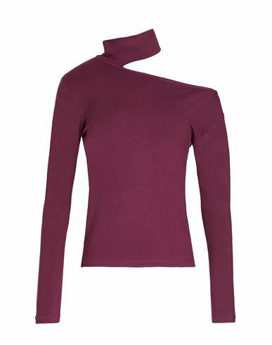 8 By Yoox Viscose Cut-out L/sleeve Top Woman T-shirt Garnet Viscose, Elastane Cover