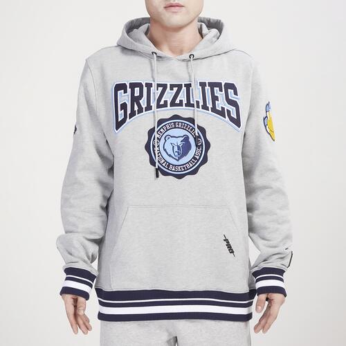 Pro Standard Grizzlies Crest Emblem Fleece P/O Hoodie - Mens Gray Cover