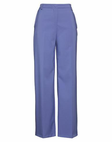 Berna Woman Pants Purple Polyester, Elastane Cover