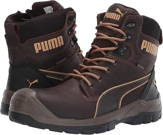 PUMA Safety Conquest Waterproof Composite Toe EH Zip (Brown) Men's Boots Cover