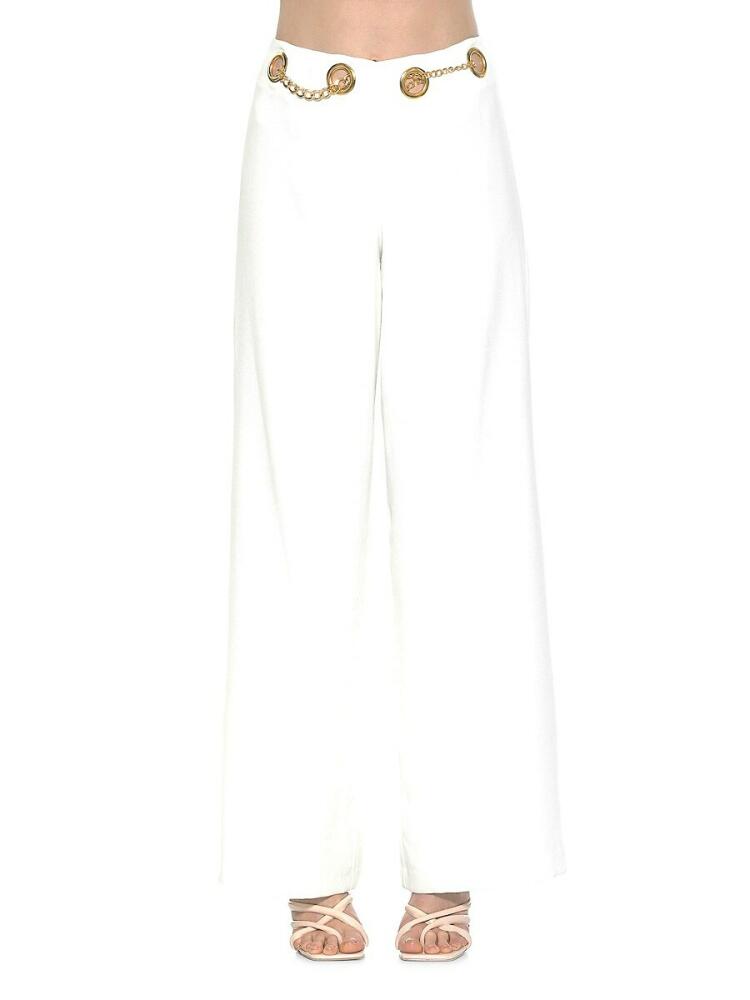 Alexia Admor Women's Cassie Chain Wide Leg Pants - Ivory Cover