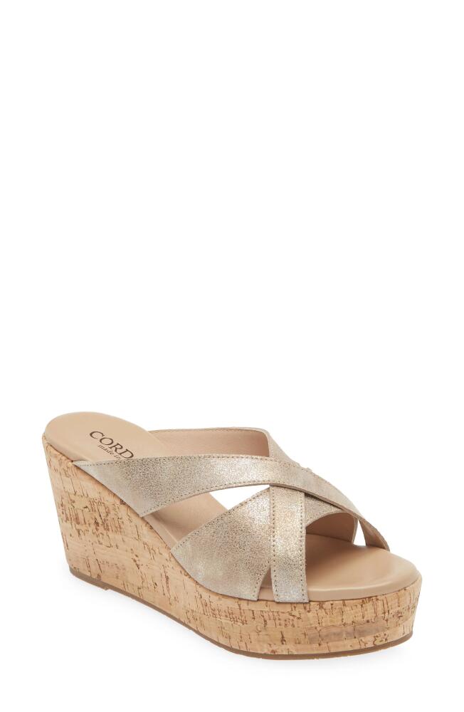 Cordani Devon Platform Wedge Sandal in Granito Corda Cover