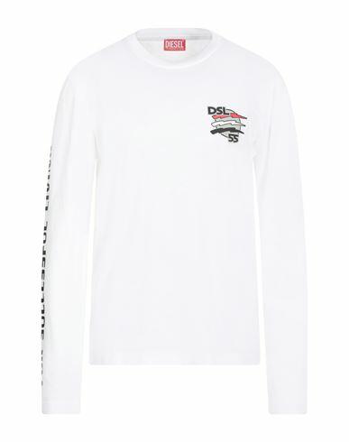 Diesel Man T-shirt White Cotton Cover