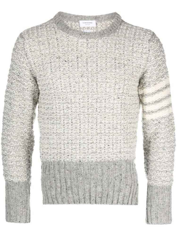 Thom Browne 4-Bar stripe tuck-stitch jumper - Grey Cover