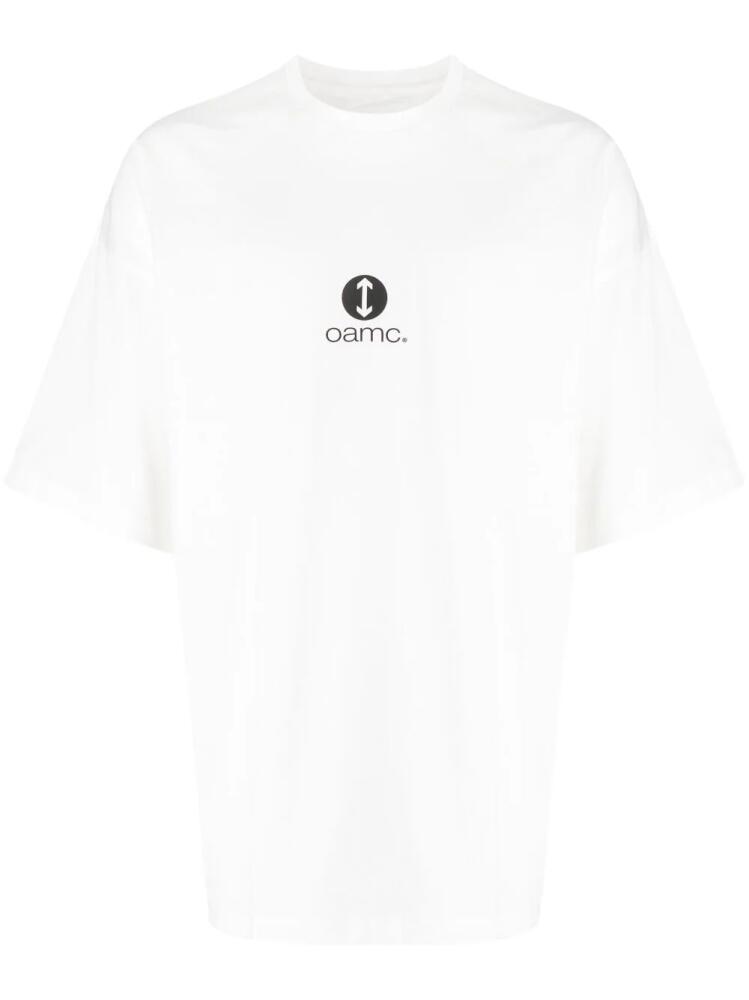 OAMC Altitude logo-print cotton T-shirt - White Cover