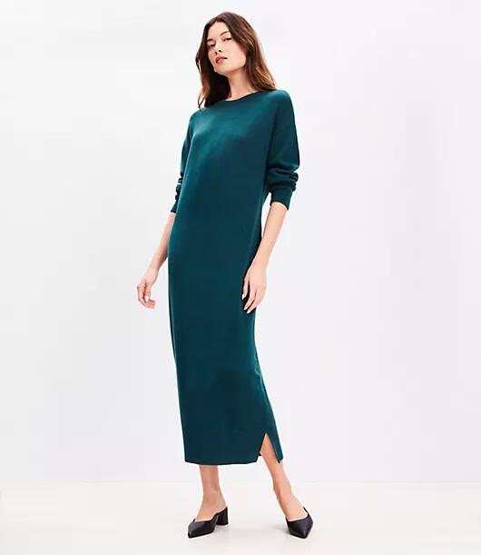 Loft Easy Midi Sweater Dress Cover