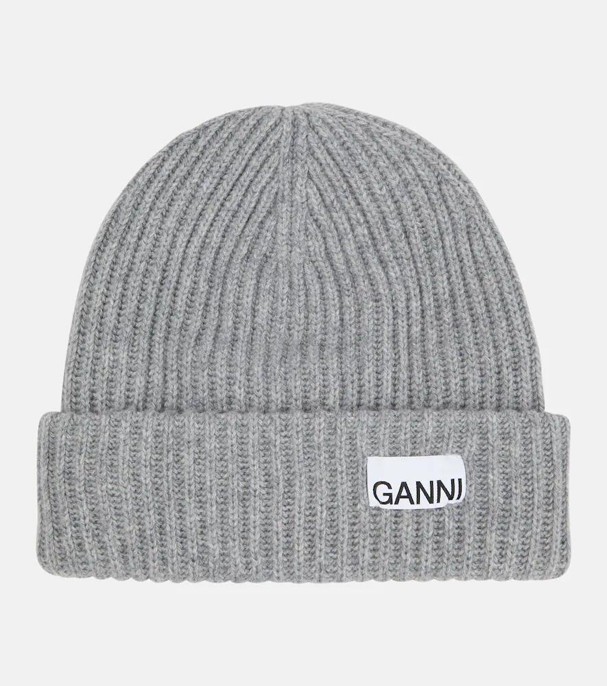 Ganni Ribbed-knit wool-blend beanie Cover