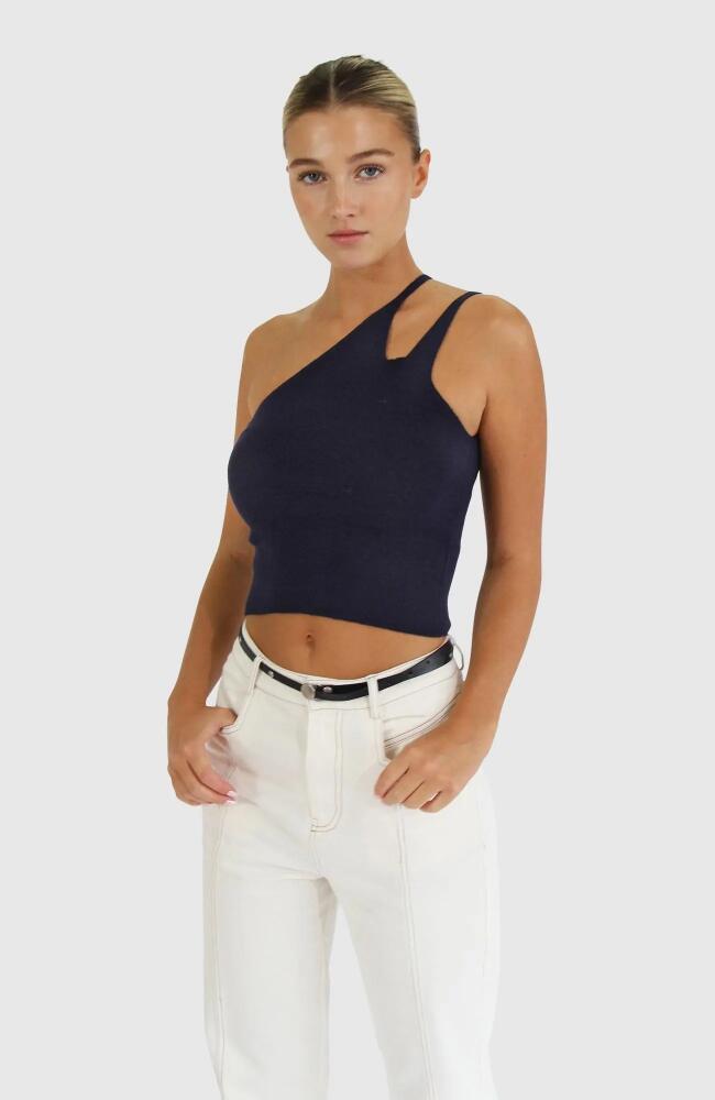 Belle & Bloom Symphony Double Strap Knit Crop in Navy Cover