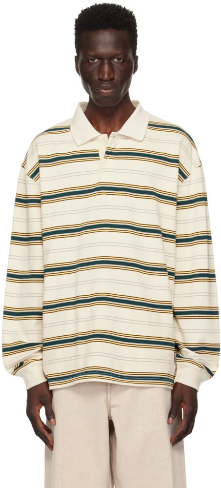 Uniform Bridge Off-White & Green Striped Polo Cover