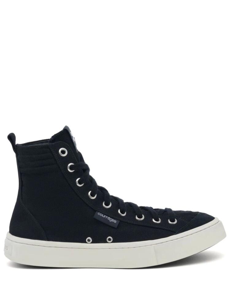 Courrèges Canvas 01 high-top sneakers - Black Cover