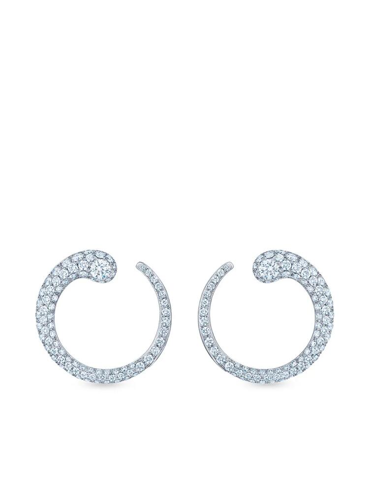 KWIAT 18kt white gold diamond Eclipse earrings - Silver Cover