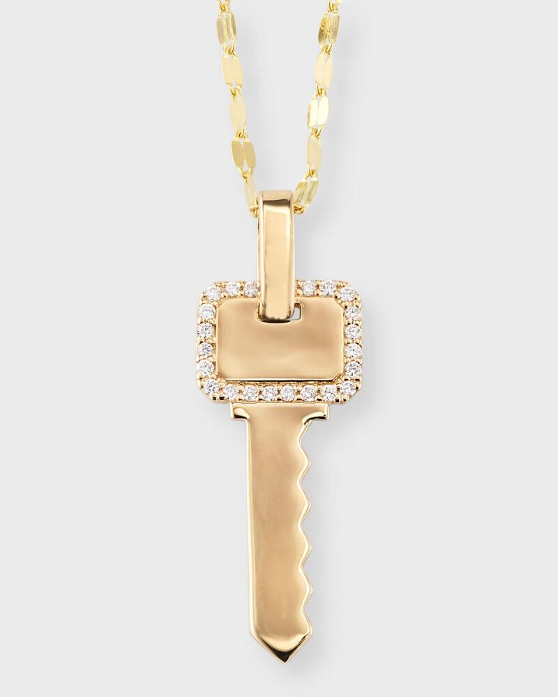 LANA Flawless 14K Gold Lock Pendant Necklace Cover