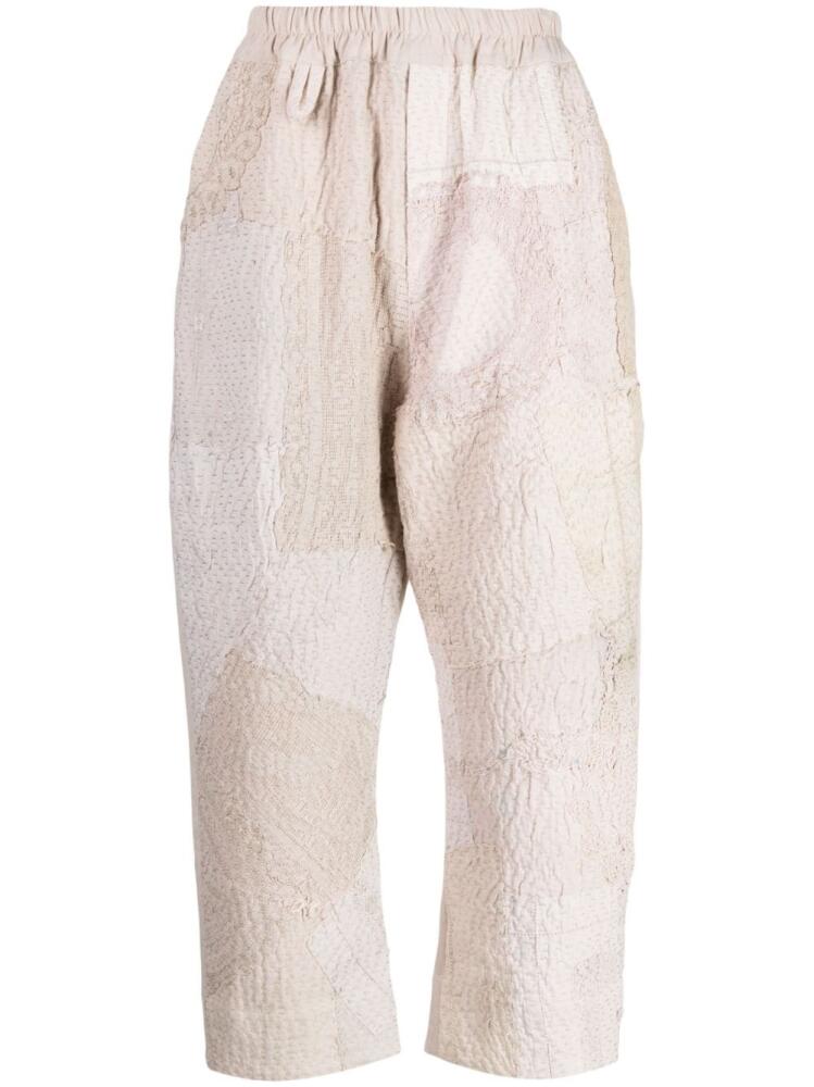 By Walid Gerald linen cropped pants - Neutrals Cover