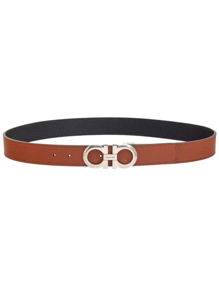 Ferragamo reversible Gancini leather belt - Brown Cover