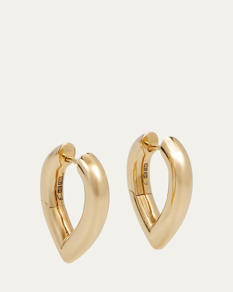 ENGELBERT 18K Yellow Gold Drop Link Creoles Earrings, 25mm Cover