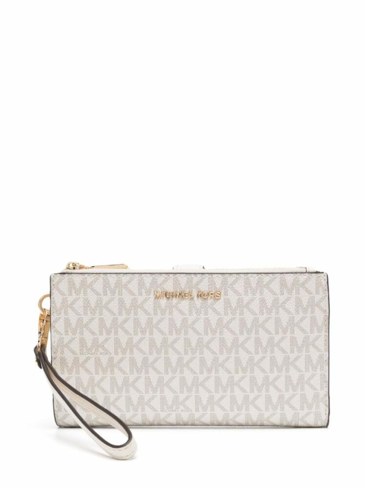 Michael Kors monogram-print canvas wallet - Neutrals Cover