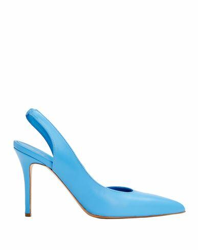 8 By Yoox Leather Sling Back Pumps Woman Pumps Azure Ovine leather Cover