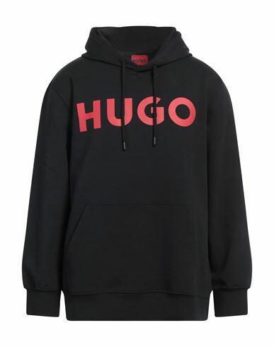 Hugo Man Sweatshirt Black Cotton, Polyester Cover