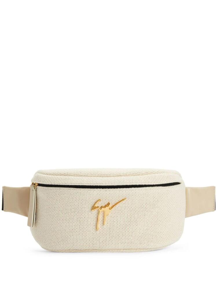 Giuseppe Zanotti Mirto canvas belt bag - Neutrals Cover