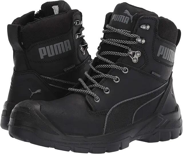 PUMA Safety Conquest Waterproof Composite Toe EH Zip (Black) Men's Boots Cover