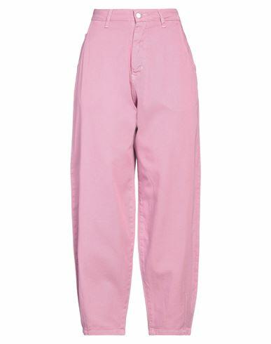 Haveone Woman Pants Pastel pink Cotton Cover