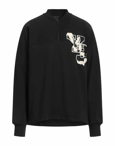 Y-3 Man Sweatshirt Black Organic cotton, Elastane Cover