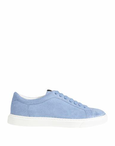 Dunhill Man Sneakers Light blue Leather Cover