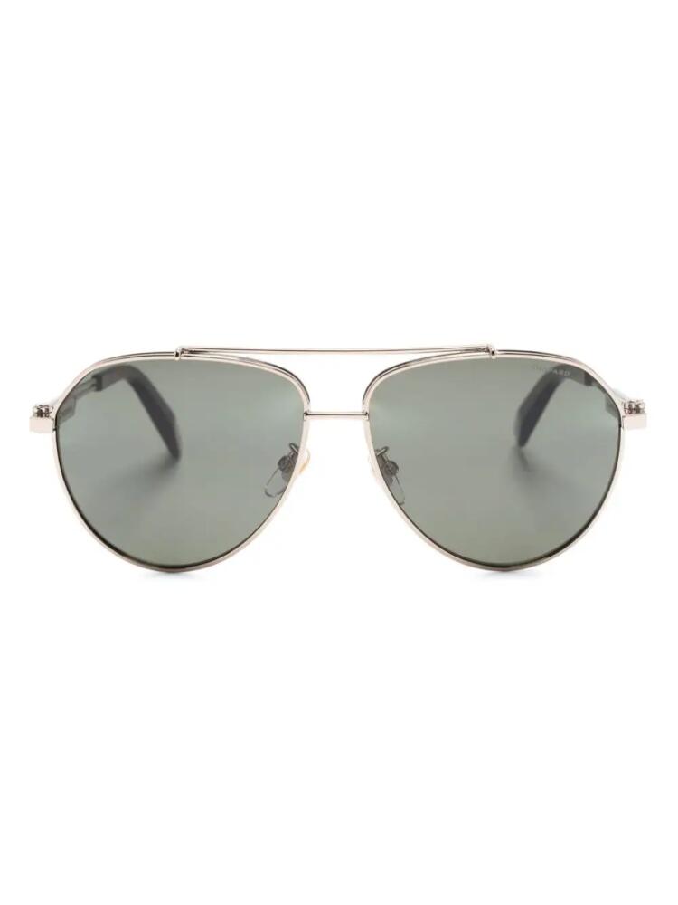 Chopard Eyewear logo-plaque pilot-frame sunglasses - Gold Cover