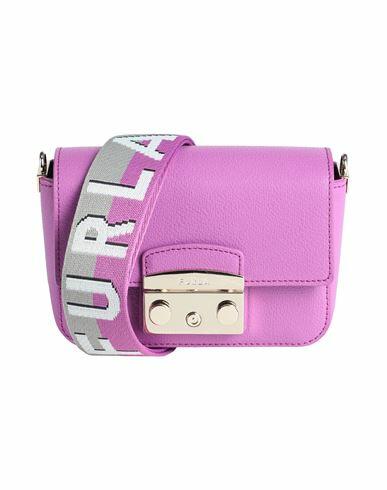 Furla Woman Cross-body bag Light purple Calfskin, Polyester Cover