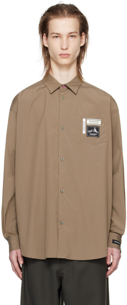 UNDERCOVER Taupe Patch Shirt Cover