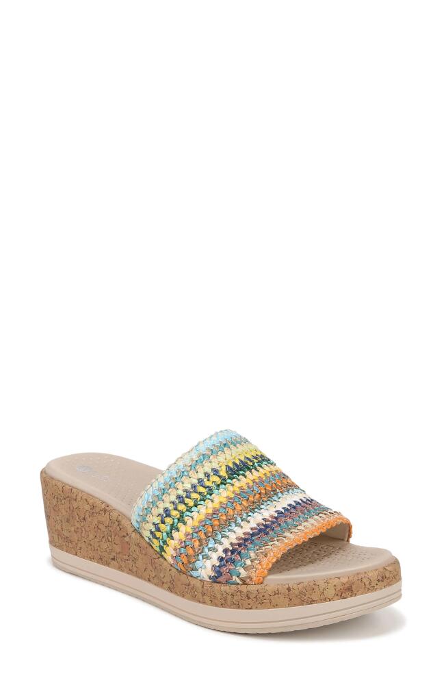 BZees Runaway Wedge Slide Sandal in Multi Cover