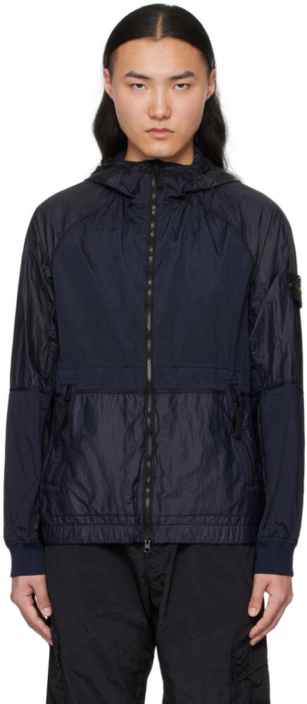 Stone Island Navy Paneled Jacket Cover