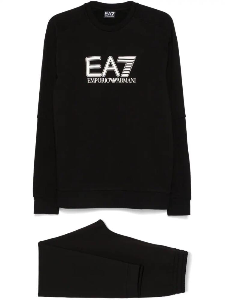 Ea7 Emporio Armani logo-print track suit - Black Cover