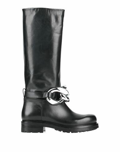 Elena Iachi Woman Boot Black Leather Cover