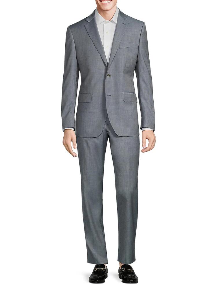 Saks Fifth Avenue Men's Modern Fit Wool Suit - Light Blue Cover