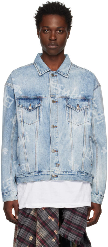 Ksubi Blue Oh G Kash Box Denim Jacket Cover