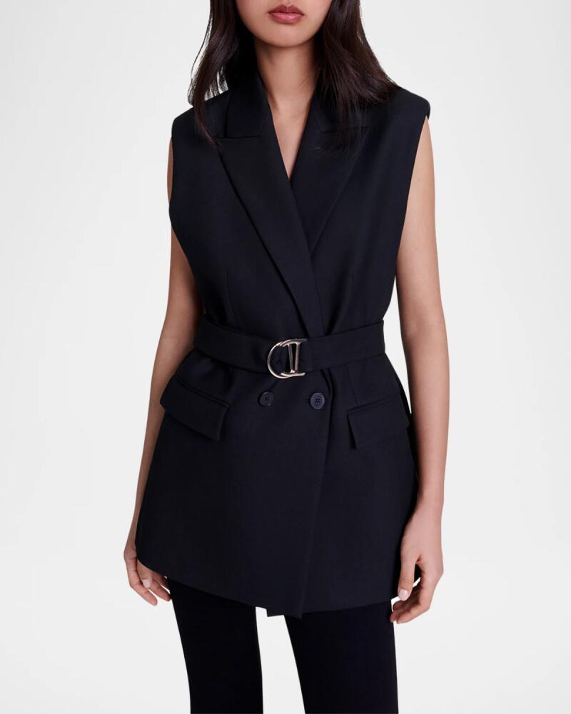 Maje Vollyne Structured Sleeveless Blazer Cover