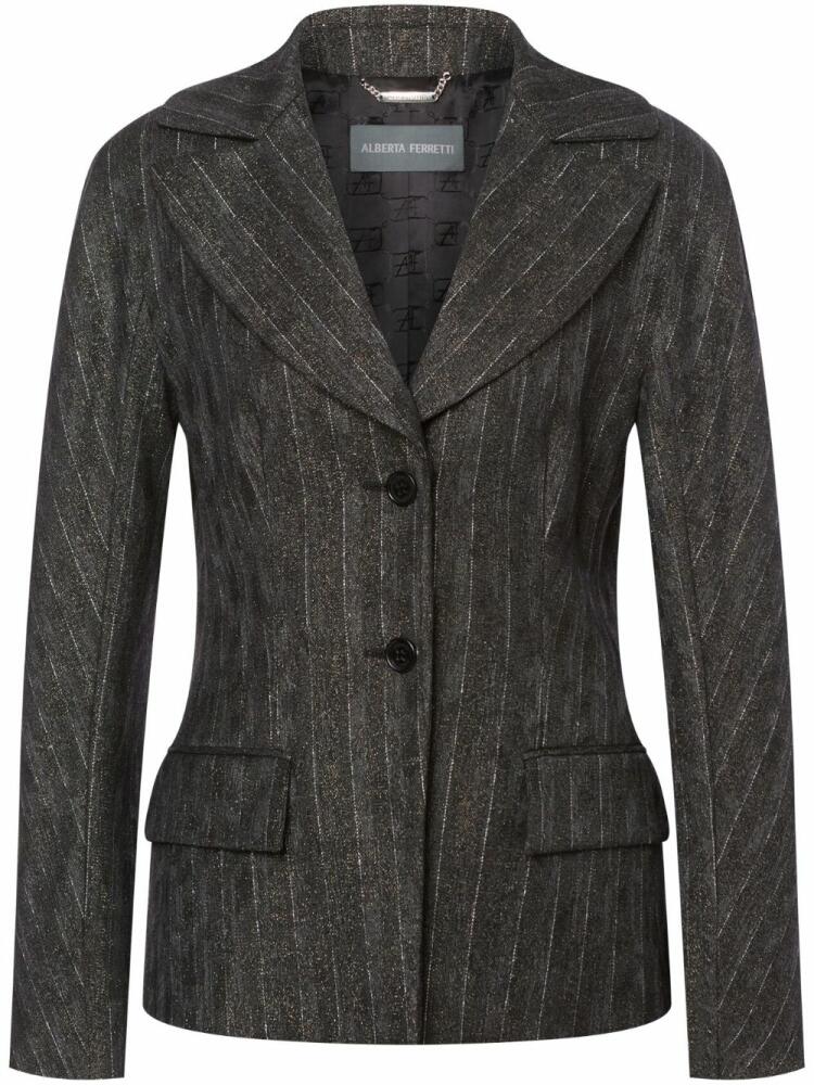 Alberta Ferretti pinstriped single-breasted blazer - Grey Cover