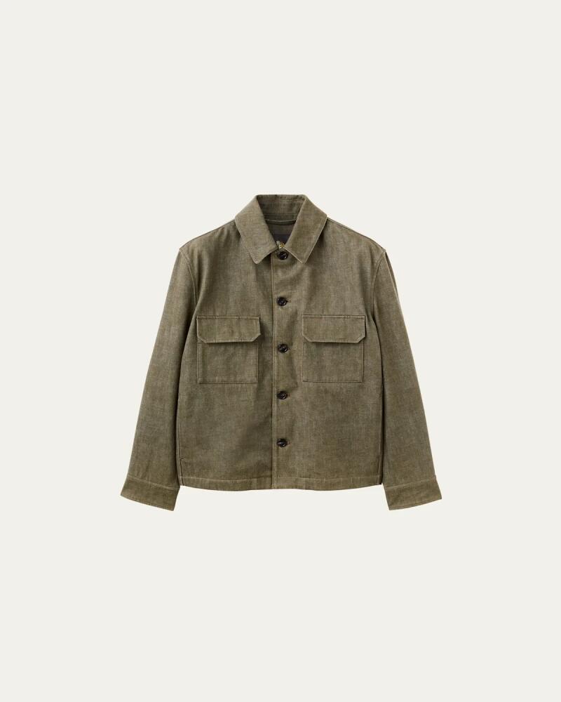 Loro Piana Men's Daito Denim Overshirt Cover