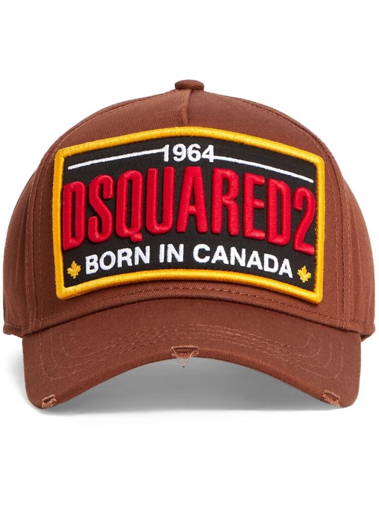 DSQUARED2 logo-appliqué baseball cap - Brown Cover