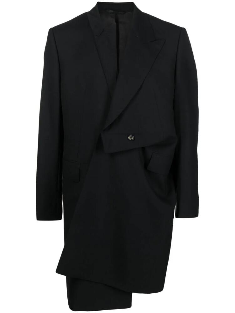 marina yee Luke asymmetric coat - Black Cover