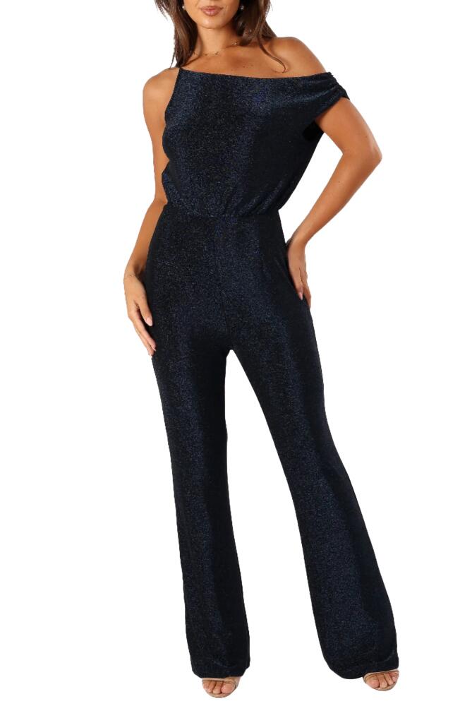 Petal & Pup Heather Sparkle One-Shoulder Jumpsuit in Navy Cover