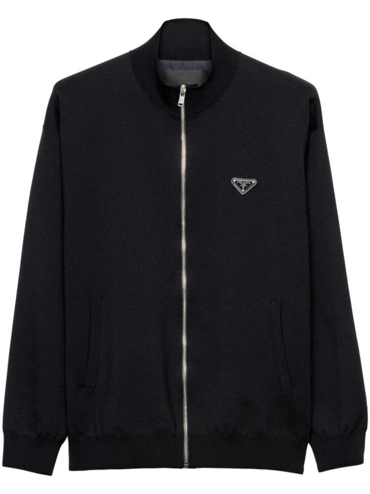 Prada Logo patch cardigan - Black Cover