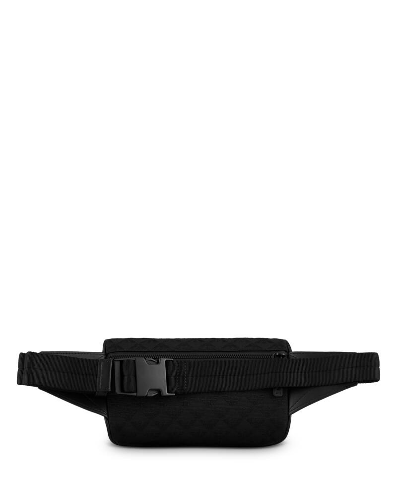 Emporio Armani Belt Bag With Allover Jacquard Eagle Cover