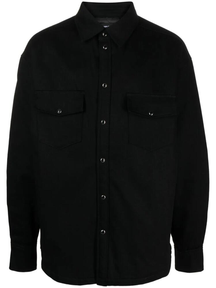 Purple Brand padded twill shirt jacket - Black Cover