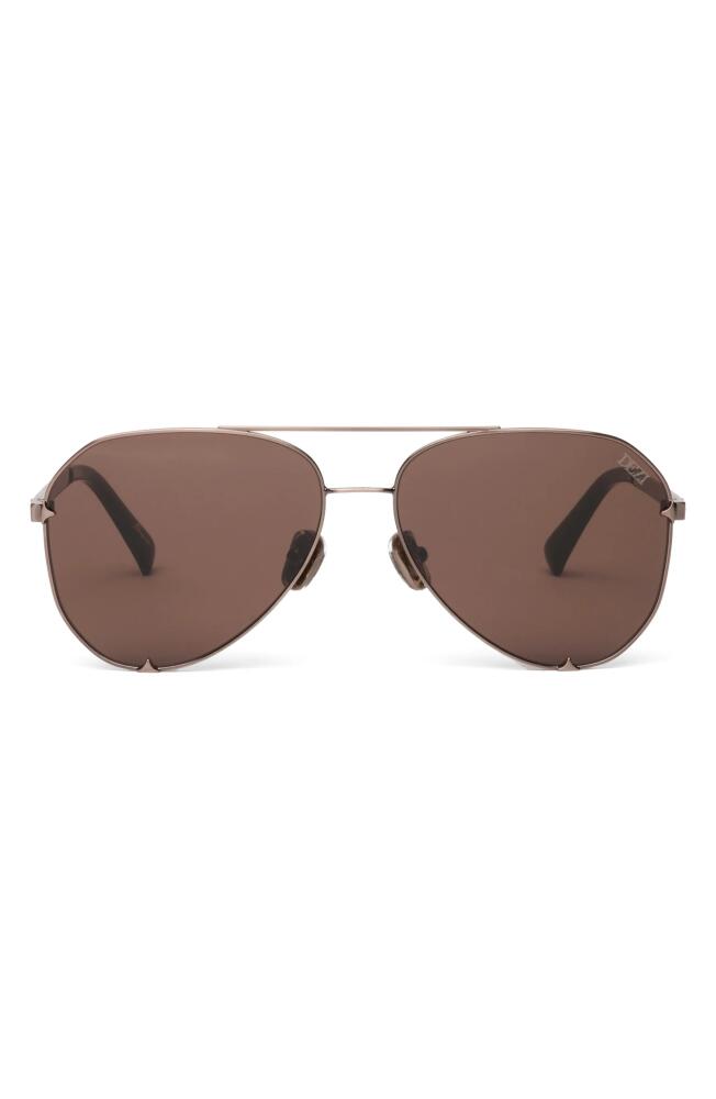 DEZI Blueprint 60mm Aviator Sunglasses in Chocolate /Cognac Cover